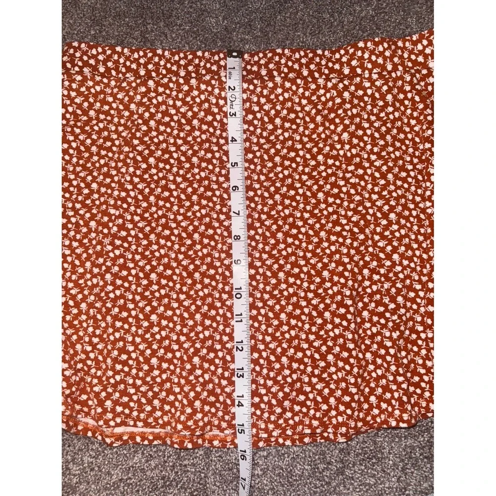 Forever‎ 21 Plus Size Women's Orange Floral Skirt